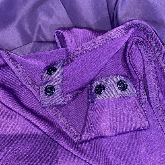 ZARA bodysuit button down long balloon  sleeves Purple Size Small - Picture 12 of 17